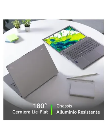 Il notebook Acer Aspire 14 AI offre prestazioni elevate con un design elegante, ideale per produttività e intrattenimento. Dota