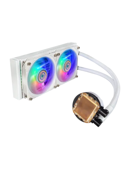 Cooler Master MasterLiquid PL240 Flux White Edition raffredda il tuo PC con un design elegante. Facile da installare, offre pre