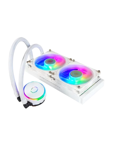 Cooler Master MasterLiquid PL240 Flux White Edition raffredda il tuo PC con un design elegante. Facile da installare, offre pre