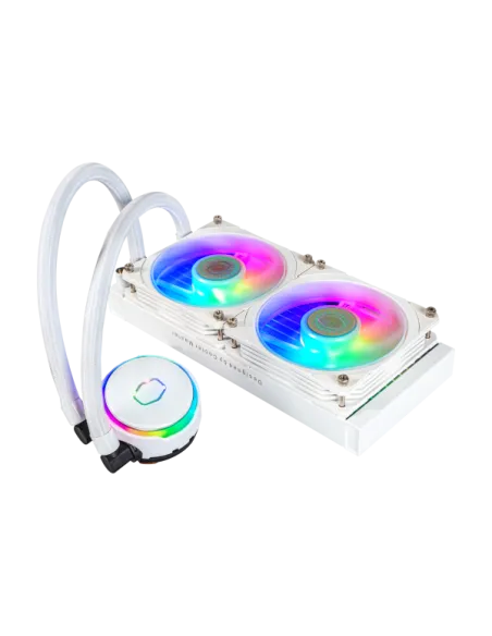 Cooler Master MasterLiquid PL240 Flux White Edition raffredda il tuo PC con un design elegante. Facile da installare, offre pre
