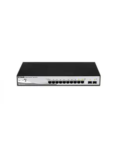 D-Link DGS-1210-10 e' uno switch di rete Gigabit con 8 porte GLAN e 2 porte SFP.