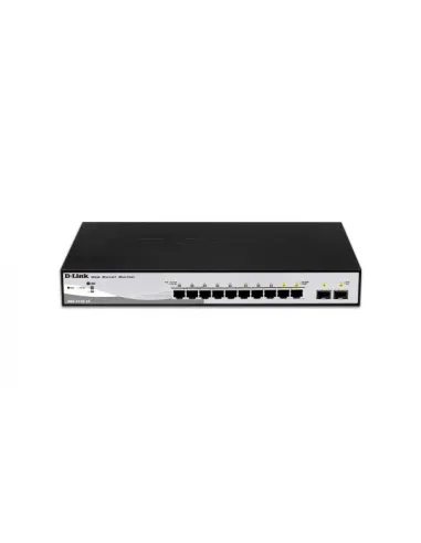 D-Link DGS-1210-10 e' uno switch di rete Gigabit con 8 porte GLAN e 2 porte SFP.