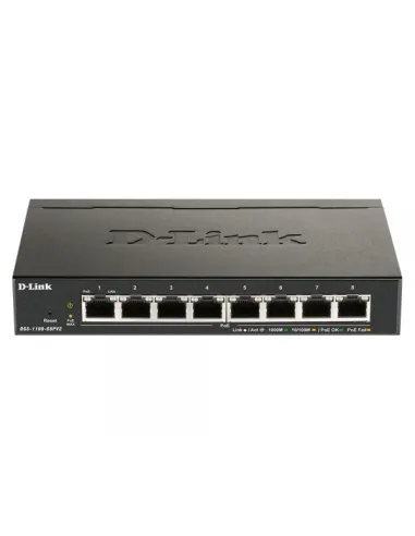 D-Link DGS-1100-08PV2E è uno Switch di rete Gigabit Ethernet con 8 porte.