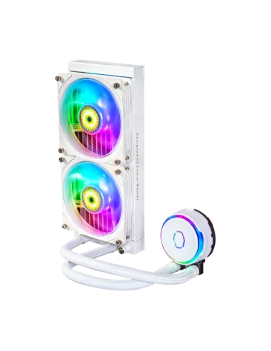 Cooler Master MasterLiquid PL240 Flux White Edition raffredda il tuo PC con un design elegante. Facile da installare, offre pre