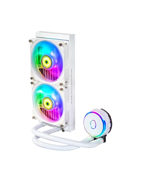 Cooler Master MasterLiquid PL240 Flux White Edition raffredda il tuo PC con un design elegante. Facile da installare, offre pre