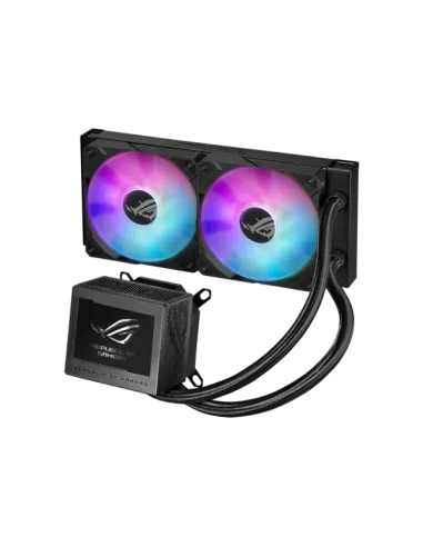 Asus ROG Ryujin III 240 ARGB e' un dissipatore a liquido con una radiatore da 240mm e schermo LCD.