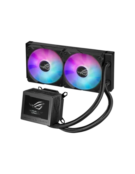 Asus ROG Ryujin III 240 ARGB e' un dissipatore a liquido con una radiatore da 240mm e schermo LCD.