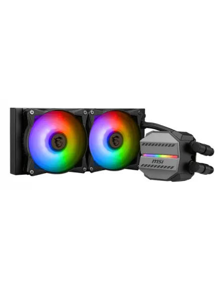 MSI MAG CoreLiquid M240 è un dissipatore a liquido ARGB che mantiene la CPU fresca grazie al radiatore da 240mm e due ventole d