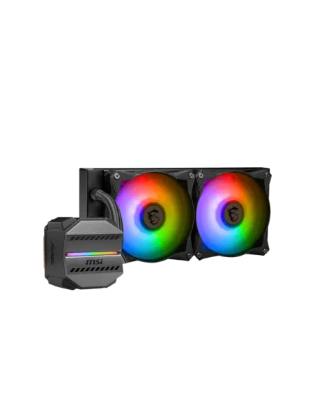 MSI MAG CoreLiquid M240 è un dissipatore a liquido ARGB che mantiene la CPU fresca grazie al radiatore da 240mm e due ventole d