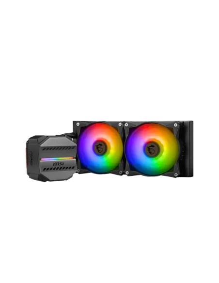 MSI MAG CoreLiquid M240 è un dissipatore a liquido ARGB che mantiene la CPU fresca grazie al radiatore da 240mm e due ventole d