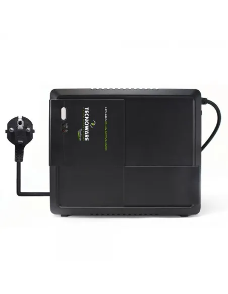 Tecnoware UPS Era Plus Active 1600 offre protezione affidabile per PC e dispositivi PFC Attivo. Include 2 uscite AC protette da