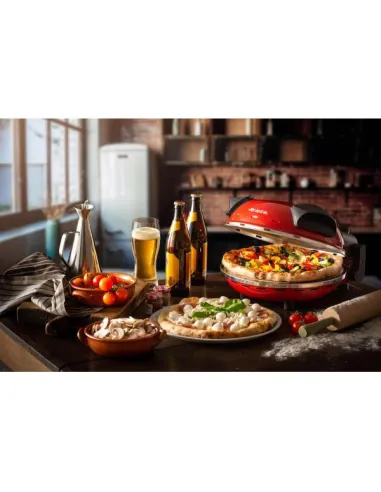 Ariete 909 cuoce la pizza in soli 4 minuti grazie alla pietra refrattaria. Ottima per pizza fresca e surgelata, raggiunge i 400