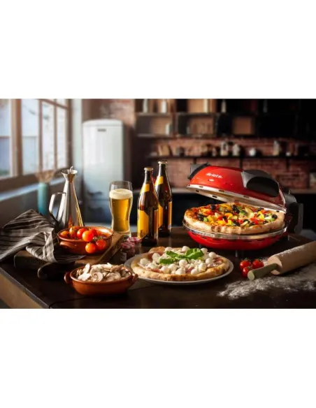 Ariete 909 cuoce la pizza in soli 4 minuti grazie alla pietra refrattaria. Ottima per pizza fresca e surgelata, raggiunge i 400