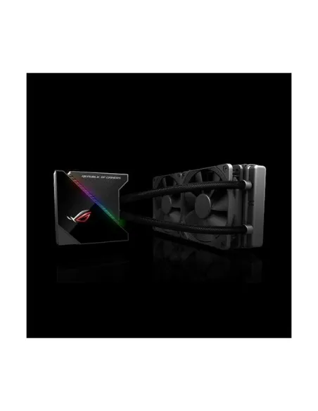 sistema a liquido da Asus serie ROG con radiatore da 240mm, illuminazione RGB, OLED LIVEDASH & controllo FanXpert