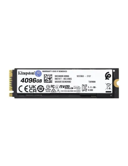 Kingston KC3000 e' un SSD da 4TB con connettore M.2 NVMe e una velocita' di lettura di 7000MB/s