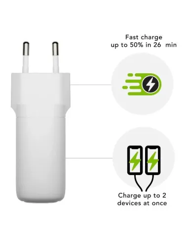 WALL CHARGER - 2X USB-C 45W