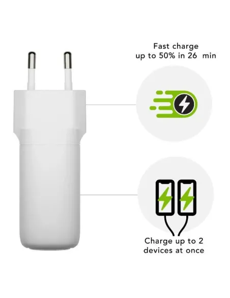 WALL CHARGER - 2X USB-C 45W
