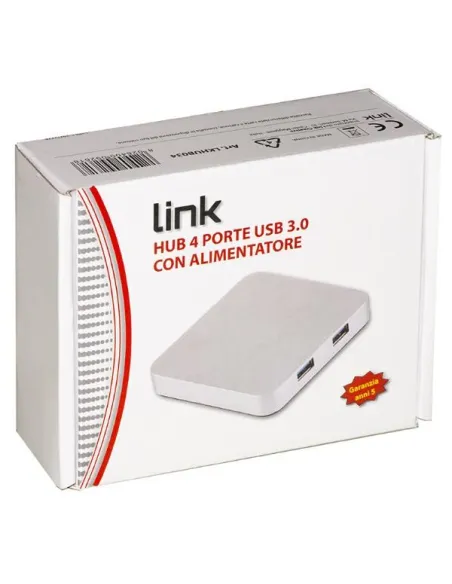 HUB 4 PORTE USB 3.0 CON ALIMENTATOR