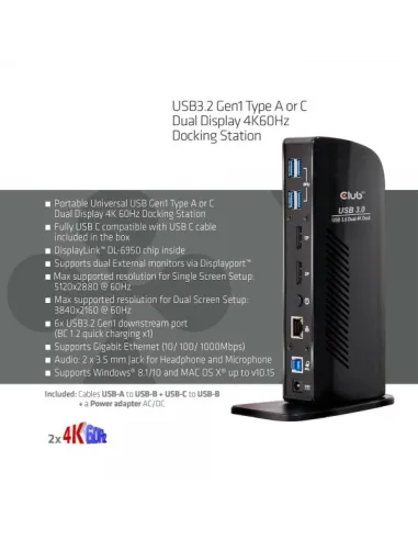 USB 3.1 DUAL DISPLAY DOCKING STAT.