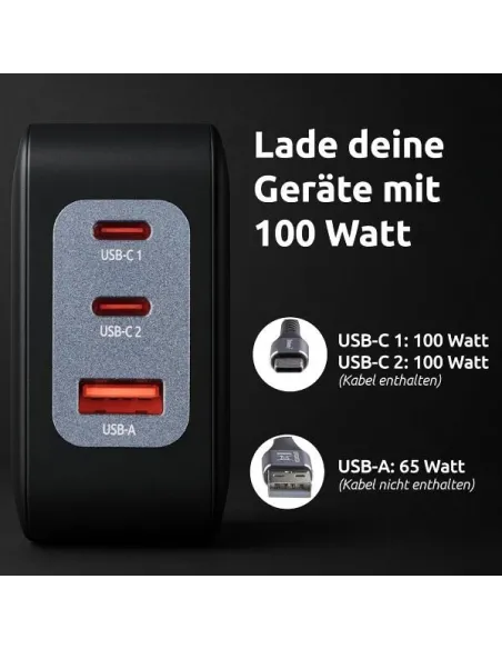 POWER ADAPTER 3 USB-C+1 USB A 100W