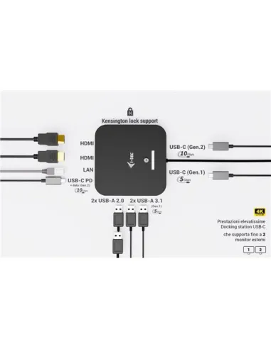 USB-C DUAL HDMI DOCKING PD 100W