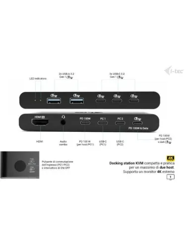 KVM DOCKING HDMI 2 HOSTS PD 100W