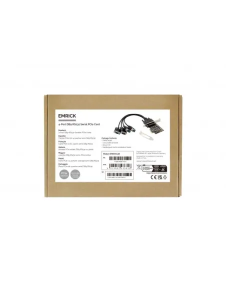 4-PORT DB9 RS232 SERIAL PCIE CARD