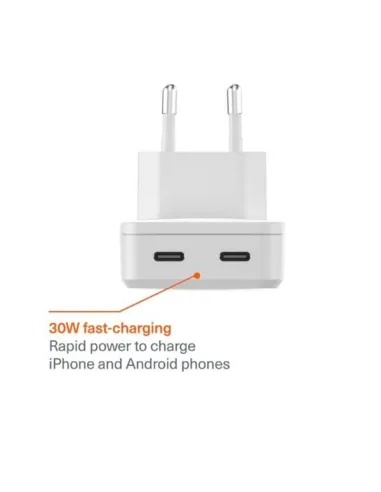 CHARGEPLUS DUAL USB-C SLIM WALL 45W