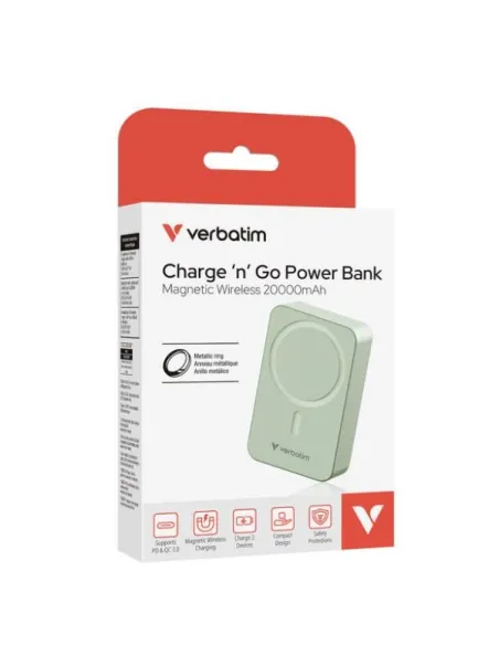 POWER BANK 20000MAH MAG SAFE GREEN