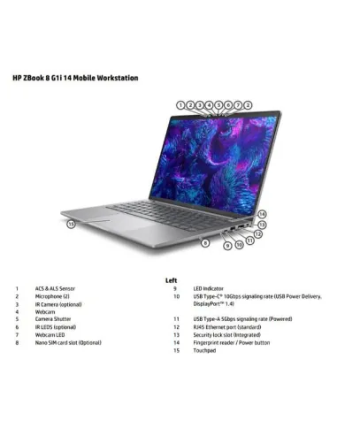 HP ZB8G1I14 U7 255H 14 32GB/1TB