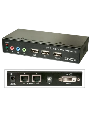 EXTENDER KVM CAT.6 DVI USB AUDIO