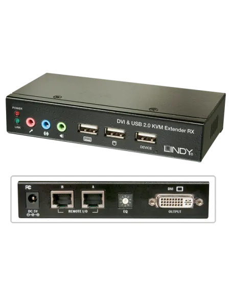 EXTENDER KVM CAT.6 DVI USB AUDIO