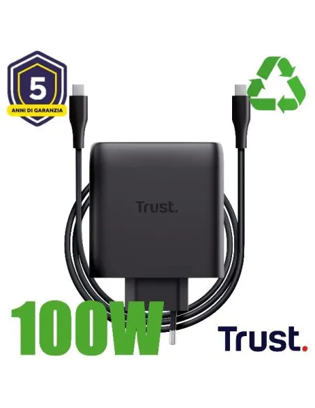 MAXO 100W 2P USB-C GAN CHARGER BLK