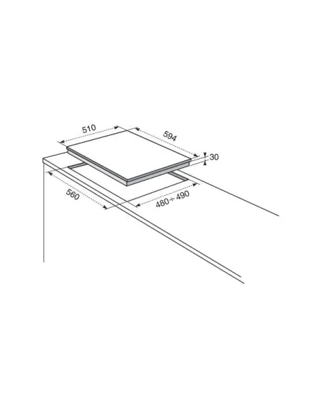 PIANO GAS RGG6243LOX 60CM 4F ROMBO