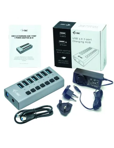 USB 3.0 CHARG 7 PORT+PW ADAPT 36W