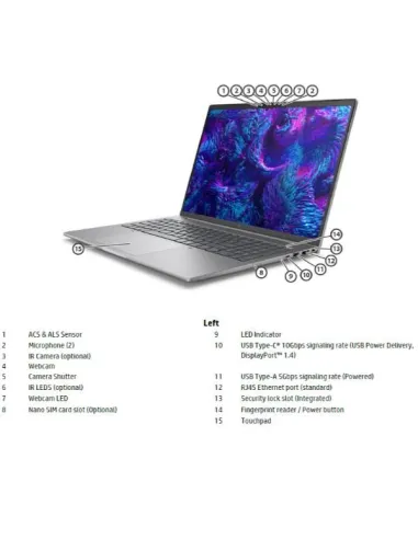 HP ZB8G1I16 U7 255H 16 32GB/1TB