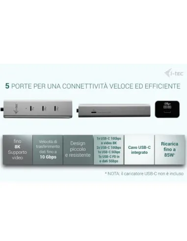 USB-C CHARGING METAL HUB 5PORT USBC