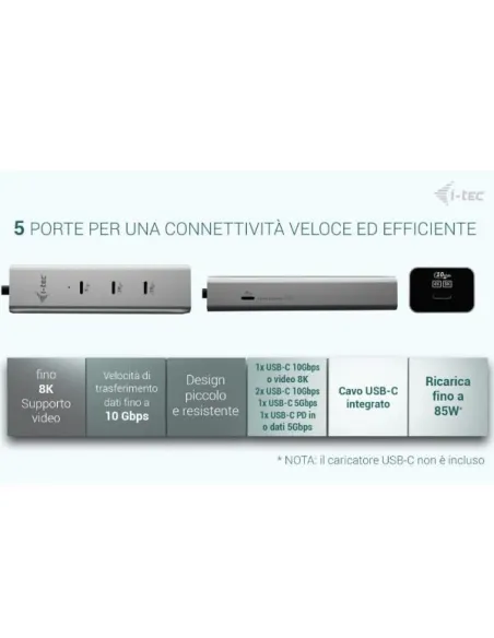 USB-C CHARGING METAL HUB 5PORT USBC