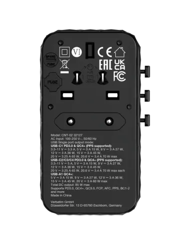 UNIVERSAL TRAVEL ADAP.GAN III 85W