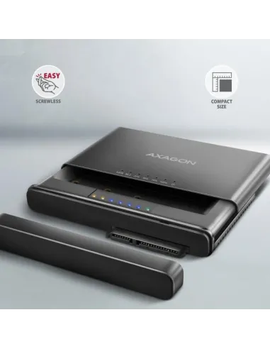 AXAGON ADSA-CC USB-C 10Gbps - NVMe M.2 SSD & SATA 2.5"/3.5" SSD/HDD CLONE MASTER 2