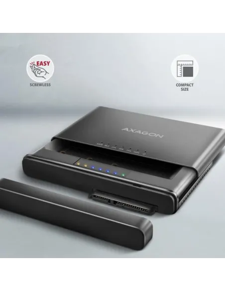 AXAGON ADSA-CC USB-C 10Gbps - NVMe M.2 SSD & SATA 2.5"/3.5" SSD/HDD CLONE MASTER 2