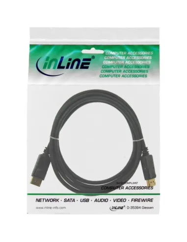 InLine 4K (UHD) DisplayPort Kabel, schwarz - 2m