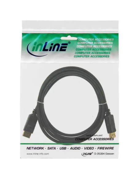 InLine 4K (UHD) DisplayPort Kabel, schwarz - 2m