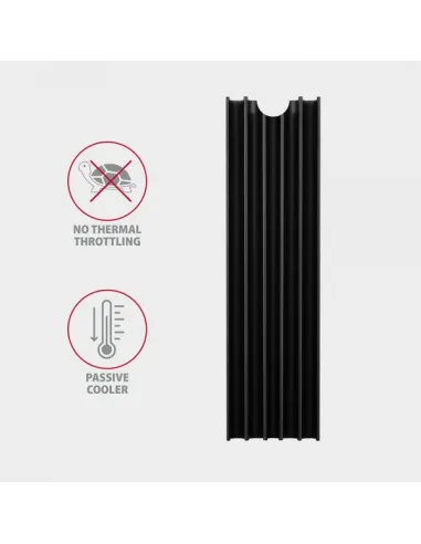 AXAGON CLR-M2L10 passiver M.2-SSD-Kühlkörper - 2280, 10 mm Höhe, Aluminium, schwarz