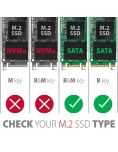 AXAGON RSS-M2SD Gehäuse für M.2-SATA-SSDs bis 2280 - Aluminium, silber 2