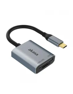 Akasa USB 3.2 Gen1 Type-C Dual Card Reader - silber 2