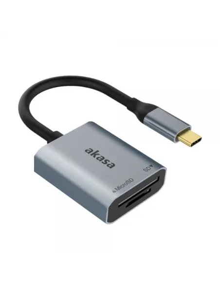 Akasa USB 3.2 Gen1 Type-C Dual Card Reader - silber