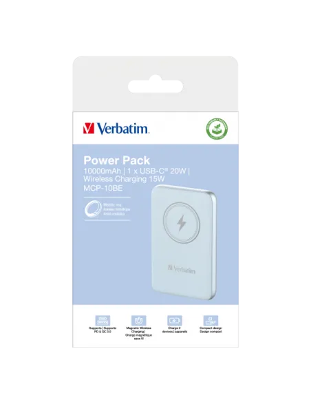 POWER BANK 10000MAH MAG SAFE BLUE