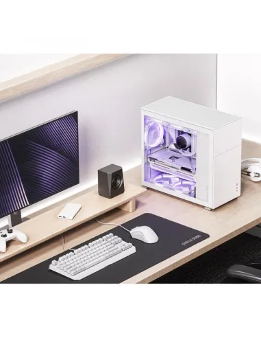 Jonsbo D41 ATX Case, Tempered Glass - white