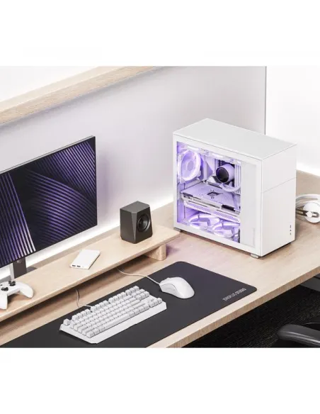 Jonsbo D41 ATX Case, Tempered Glass - white